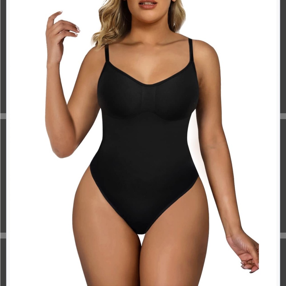 ShaperX Black One-Piece Tummy Control Shapewear Bodysuit Women’s Size XXS/XS NEW